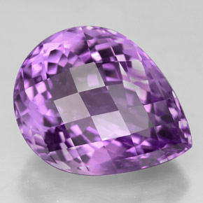 Améthyste violet naturelle en forme de poire, 11,44 ct, VVS