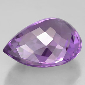 Améthyste violet naturelle en forme de poire, 11,44 ct, VVS