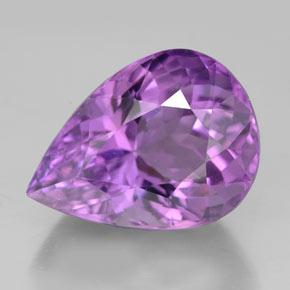 Améthyste violet naturelle en forme de poire, 10,32 ct, VVS