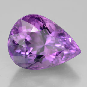 Améthyste violet naturelle en forme de poire, 10,32 ct, VVS