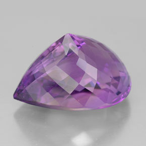 Améthyste violet naturelle en forme de poire, 10,32 ct, VVS