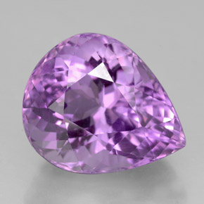 Améthyste violet naturelle en forme de poire, 7,11 ct, VVS