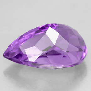 Améthyste Violet naturelle En forme de poire, 6.62 ct, VVS