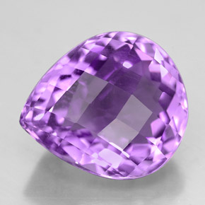 Améthyste violet naturelle en forme de poire, 6,77 ct, VVS-VS