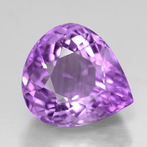 Améthyste violet naturelle en forme de poire, 6,12 ct, VVS