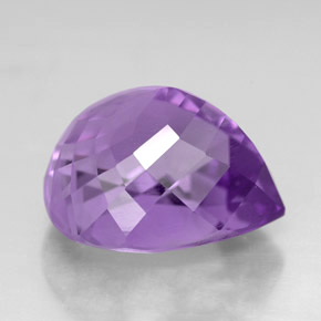 Améthyste violet naturelle en forme de poire, 6,12 ct, VVS