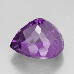 Améthyste violet naturelle en forme de poire, 5,72 ct, VVS