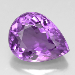 Améthyste violet naturelle en forme de poire, 5,99 ct, VVS