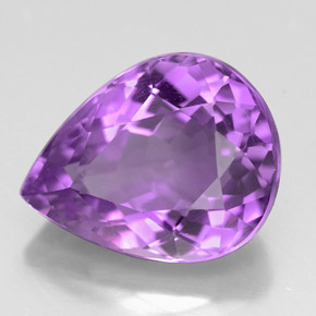 Améthyste violet naturelle en forme de poire, 5,99 ct, VVS