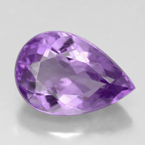 Améthyste Violet naturelle En forme de poire, 4.86 ct, VVS-VS