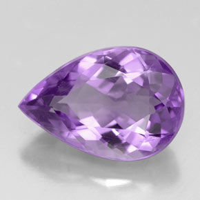 Améthyste Violet naturelle En forme de poire, 4.86 ct, VVS-VS