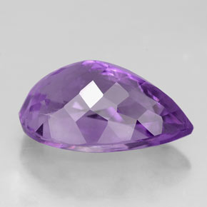 Améthyste Violet naturelle En forme de poire, 4.86 ct, VVS-VS
