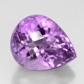 Améthyste violet naturelle en forme de poire, 5,97 ct, VVS