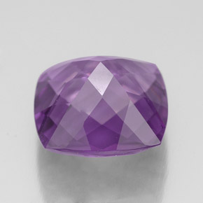 Améthyste violet naturelle coupe coussin, 3,42 ct, VVS