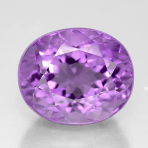 Améthyste violet naturelle coupe ovale, 6,15 ct, VVS