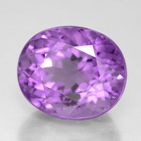 Améthyste violet naturelle coupe ovale, 6,15 ct, VVS