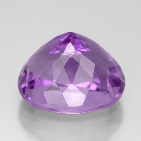 Améthyste violet naturelle coupe ovale, 6,15 ct, VVS