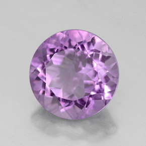 Améthyste violet naturelle coupe roude, 2,53 ct, VS