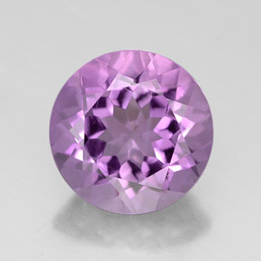 Améthyste violet naturelle coupe roude, 2,56 ct, VVS