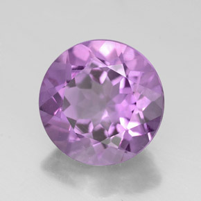 Améthyste violet naturelle coupe roude, 2,56 ct, VVS