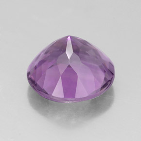 Améthyste violet naturelle coupe roude, 2,56 ct, VVS