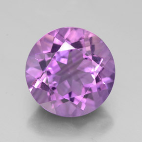 Améthyste violet naturelle coupe roude, 2,70 ct, VVS