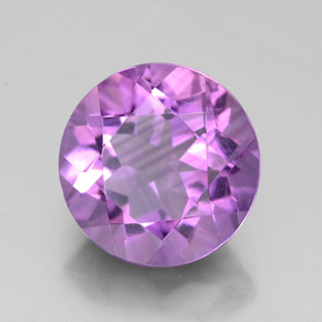 Améthyste violet naturelle coupe roude, 2,70 ct, VVS
