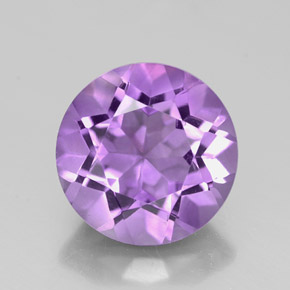Améthyste violet naturelle coupe roude, 2,60 ct, VVS
