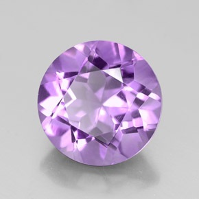 Améthyste violet naturelle coupe roude, 2,60 ct, VVS