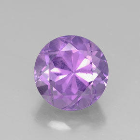Améthyste violet naturelle coupe roude, 2,94 ct, VVS