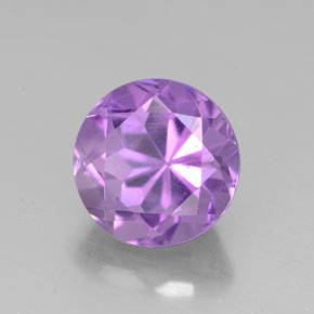 Améthyste violet naturelle coupe roude, 2,94 ct, VVS