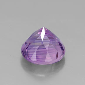 Améthyste violet naturelle coupe roude, 2,75 ct, VVS