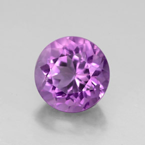 Améthyste violet naturelle coupe roude, 2,72 ct, VS