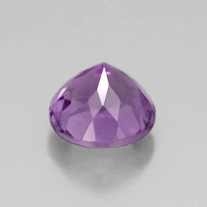 Améthyste violet naturelle coupe roude, 2,72 ct, VS