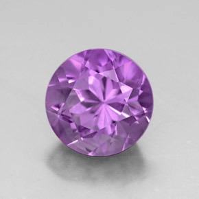 Améthyste violet naturelle coupe roude, 2,85 ct, VVS-VS