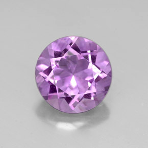 Améthyste violet naturelle coupe roude, 2,56 ct, VVS-VS