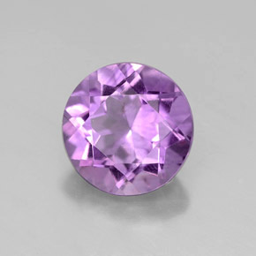 Améthyste violet naturelle coupe roude, 2,56 ct, VVS-VS