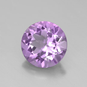 Améthyste violet naturelle coupe roude, 2,40 ct, VVS