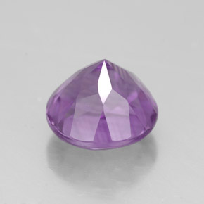 Améthyste violet naturelle coupe roude, 3,05 ct, VVS
