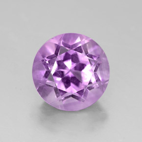 Améthyste violet naturelle coupe roude, 2,73 ct, VVS