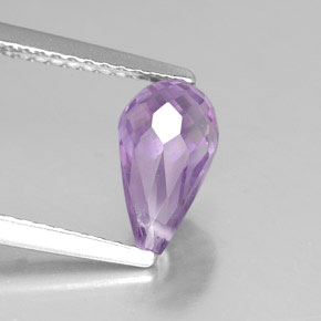 Améthyste violet naturelle briolette, 1,37 ct, VVS-VS