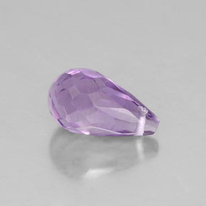 Améthyste violet naturelle briolette, 1,37 ct, VVS-VS