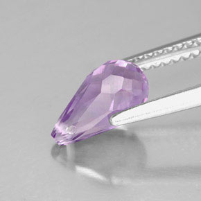 Améthyste violet naturelle briolette, 1,37 ct, VVS-VS