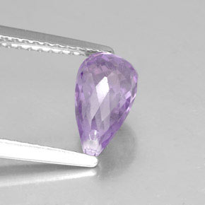 Améthyste violet naturelle briolette, 1,45 ct, VVS-VS