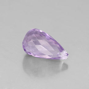 Améthyste violet naturelle briolette, 1,45 ct, VVS-VS