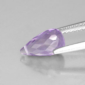 Améthyste violet naturelle briolette, 1,34 ct, opaque