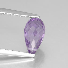 Améthyste violet naturelle briolette, 1,37 ct, VVS