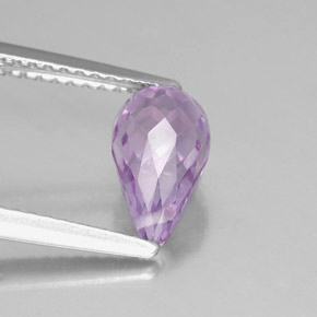 Améthyste violet naturelle briolette, 1,41 ct, VVS-VS