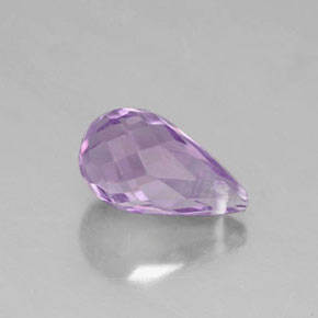 Améthyste violet naturelle briolette, 1,41 ct, VVS-VS