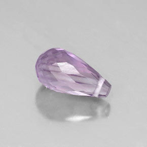 Améthyste violet naturelle briolette, 1,28 ct, VVS